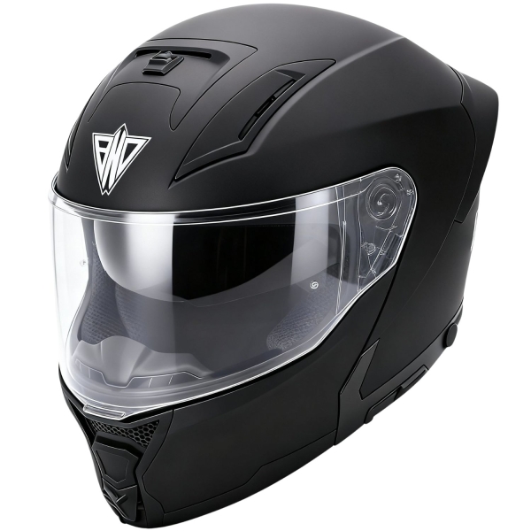 Schwarzer Broken Head BND Stealth Klapphelm von Helme Mädl